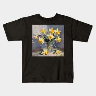 Easter Daffodils Study Kids T-Shirt